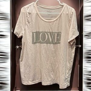 For The Republic LOVE Tan Graphic T-Shirt 2XL